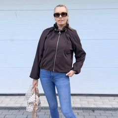 Čokoládově hnědá šusťáková bunda LUX AVENUE
