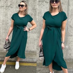 Smaragdově zelené dlouhé šaty FANCY