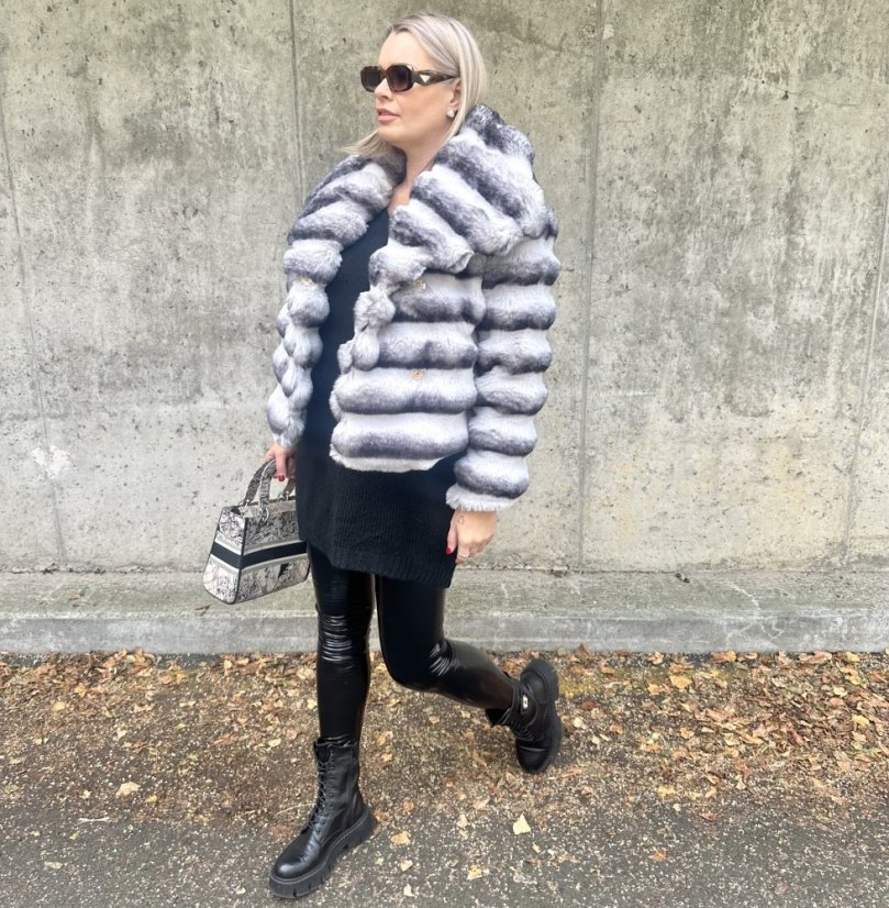 Luxusní kožíšek SILVER GLAM