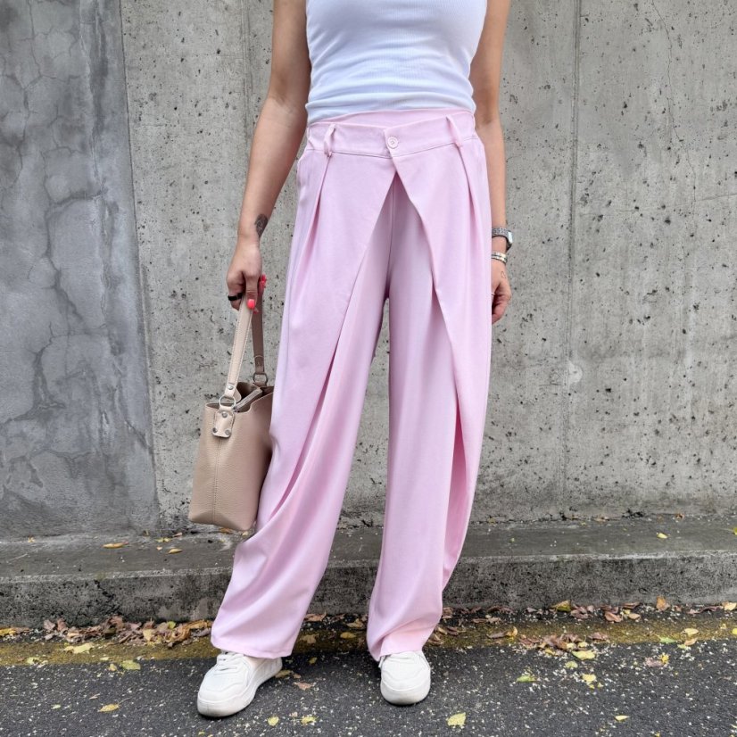 Světle růžové trendy kalhoty s překladem ELYSIA