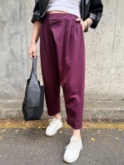Burgundy červené stylové kalhoty s překladem LUX LYRA