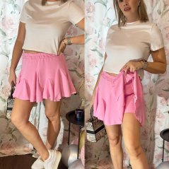 Růžová trendy skládaná sukně MILLS