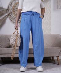 Nebesky modré trendy balónové kalhoty ROUGE