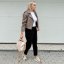 Černé elastické trendy kalhoty LUX ALORA