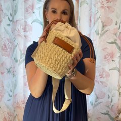 Světle béžová letní kabelka crossbody STORIES