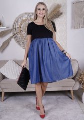 Černé kombinované šaty DAYLING DENIM