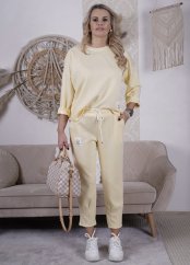 Světle žlutá fashion souprava z máslového materiálu PAMMY