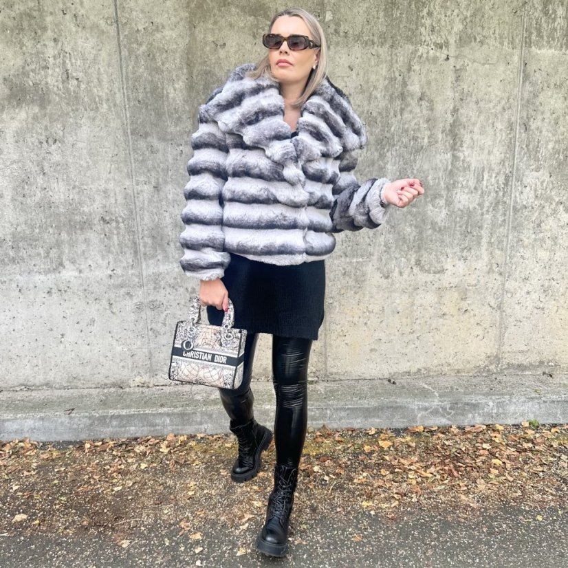 Luxusní kožíšek SILVER GLAM