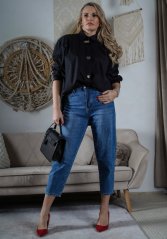 Černá oversize košile LUX ECLATE