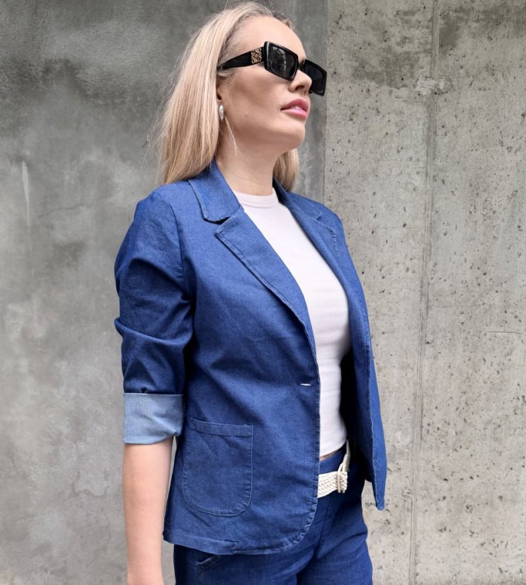 Světle modré džínové sako MONACO DENIM