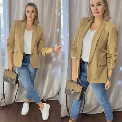 Světle hnědé klasické sako RUNWAY