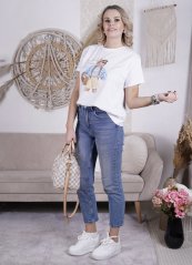 Bílé tričko s potiskem SUNSHINE GIRL