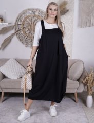Černá dlouhá trendy šatovka VALENTIA
