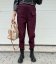 Burgundy červené elastické trendy kalhoty LUX ALORA