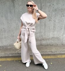 Béžová elegantní trendy souprava SCULPT