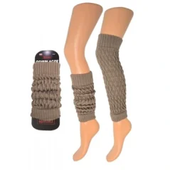 Mokka hnědé vlněné zateplené návleky INTENSO