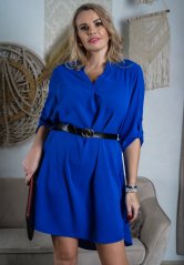 Královsky modré šaty / tunika s páskem FREY