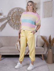 Svetřík s pruhy RAINBOWN PINK