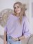 Světle fialkový svetřík netopýřího střihu s mašlí na zádech BELLA BOW