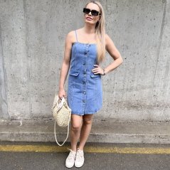 Modrá krátká šatovka/ šaty DENIM MUSE