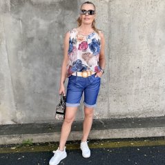 Džinové bermudy s elastickým páskem RIVIERA