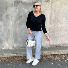 Černý basic svetřík SELAVI