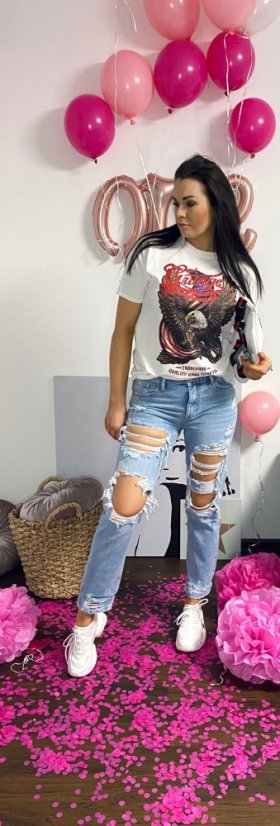 Modré boyfriend džíny REANA