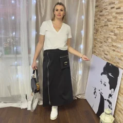 Černá dlouhá sukně ABLISHE