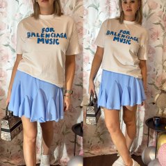 Světle modrá trendy skládaná sukně MILLS