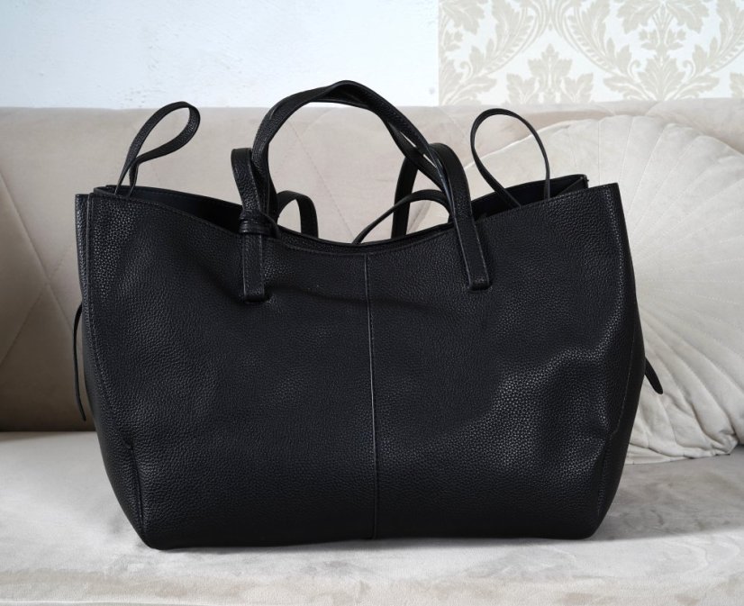 Černá praktická kabelka CITY & MOM BAG POLLA 3v1
