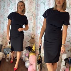 Černé basic midi šaty MIDNIGHT